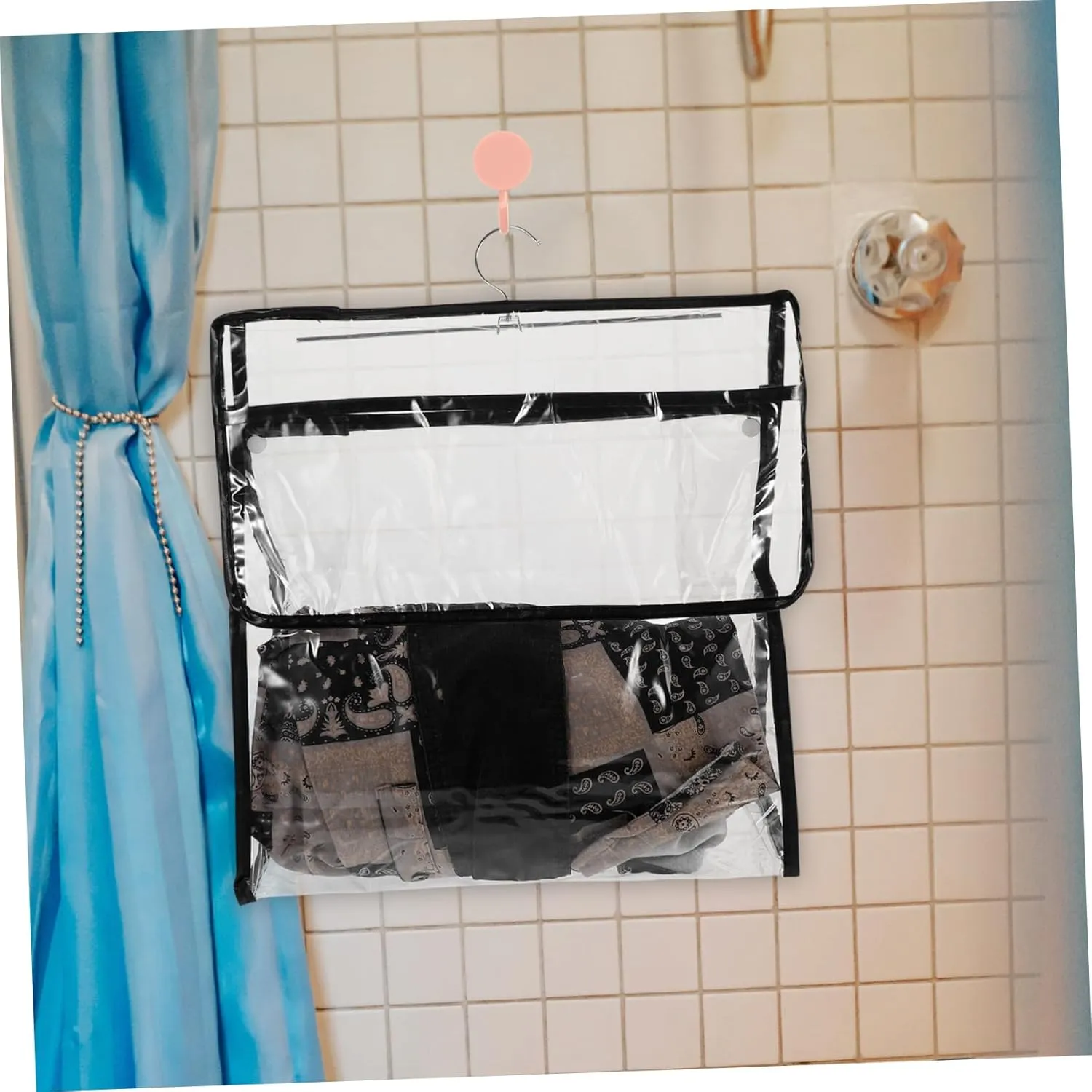 1 Pc Travel Toiletry Bag with Hook Waterproof Bathroom Storage Bag Extra Large Capacity for Clothes and Toiletries