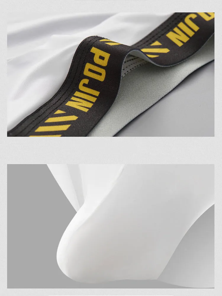3 Packs of Men's Breathable Sports Ice Silk Seamless Briefs
