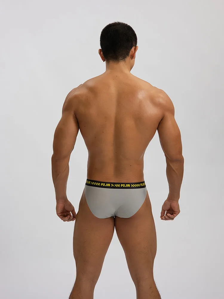 3 Packs of Men's Breathable Sports Ice Silk Seamless Briefs