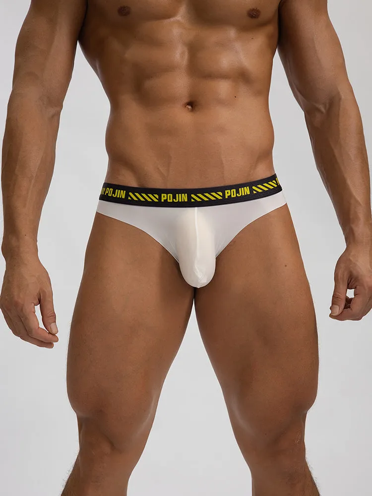 3 Packs of Men's Breathable Sports Ice Silk Seamless Briefs