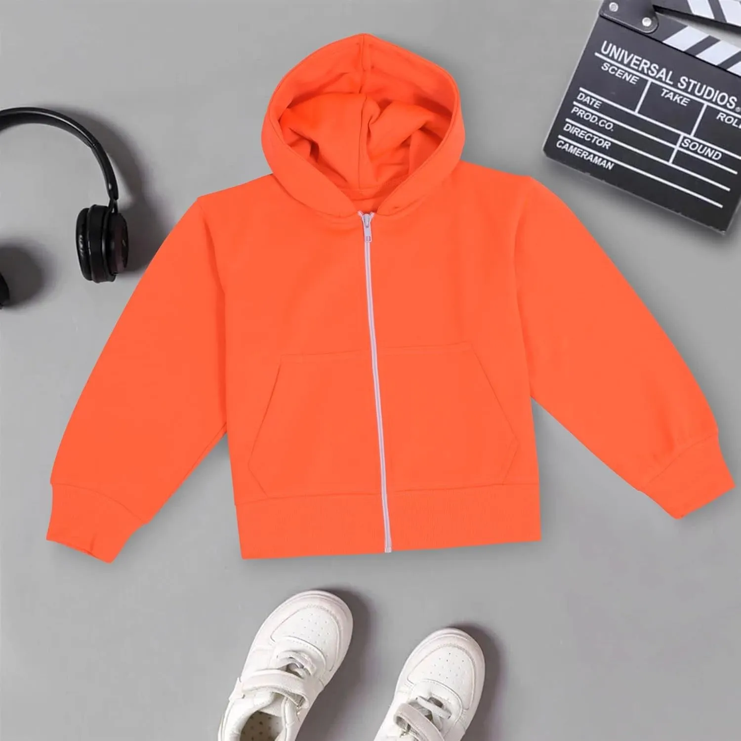 A2Z 4 Kids Kids Jacket Girls Boys Plain Fleece Hoodie Zip Up Style Zipper 5-13