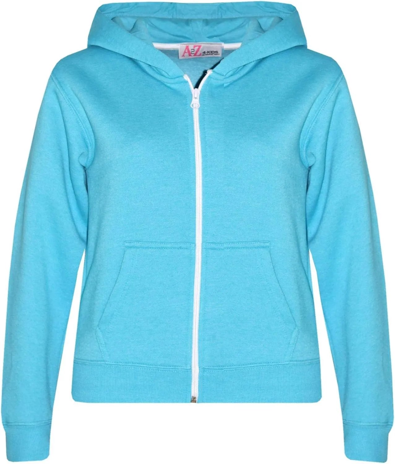 A2Z 4 Kids Kids Jacket Girls Boys Plain Fleece Hoodie Zip Up Style Zipper 5-13