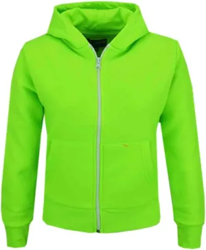 A2Z 4 Kids Kids Jacket Girls Boys Plain Fleece Hoodie Zip Up Style Zipper 5-13