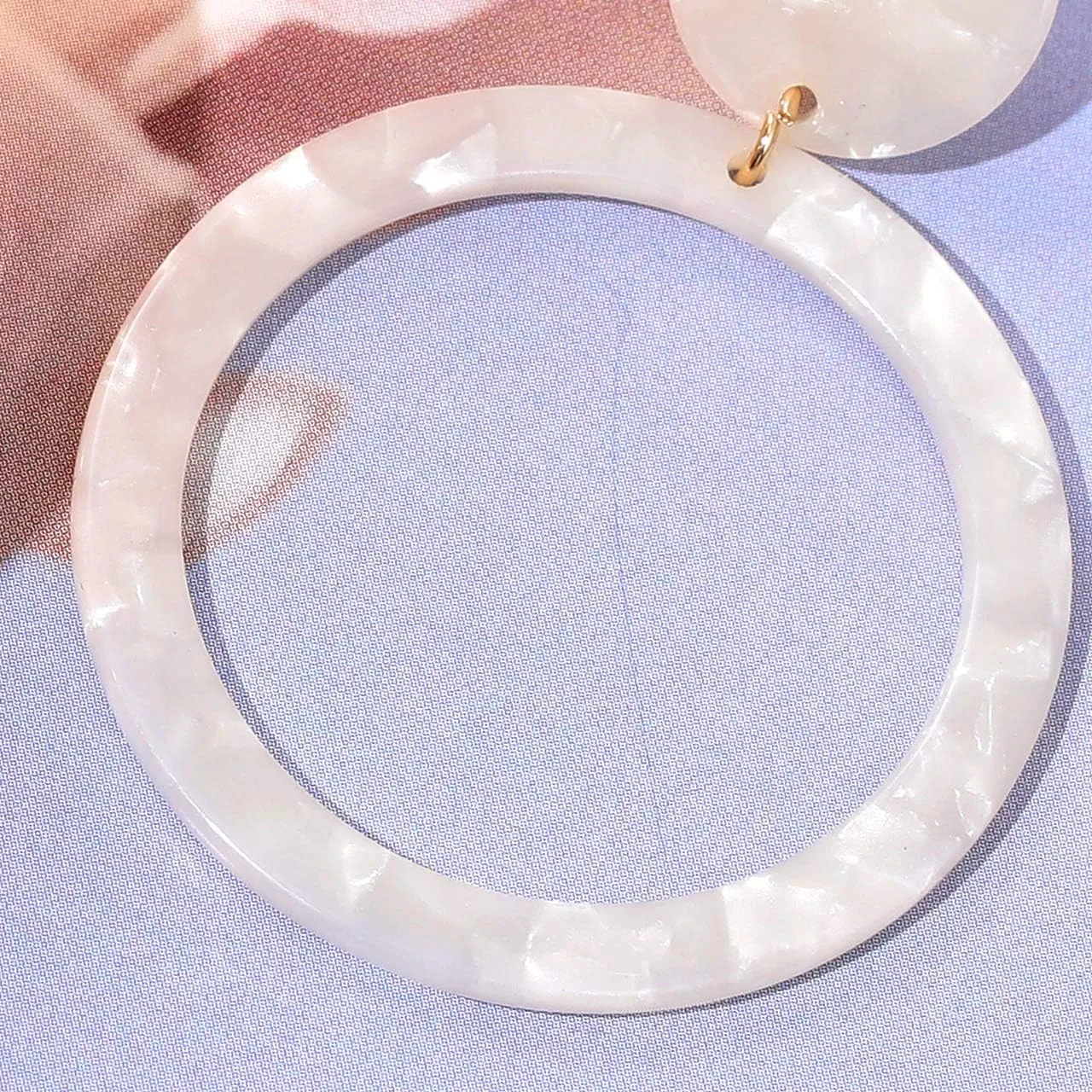 Acrylic for Women Geometry Circle Resin Drop Dangle Earrings Bohemia Tortoise Shell Hoop Earrings Mottled Statement Stud Earrings Fashion Jewelry