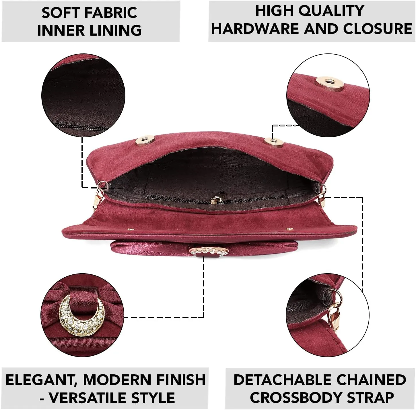 Aheli Clutch Purses Gift for Women Handmade Evening Handbag Stylish Fashion Bag