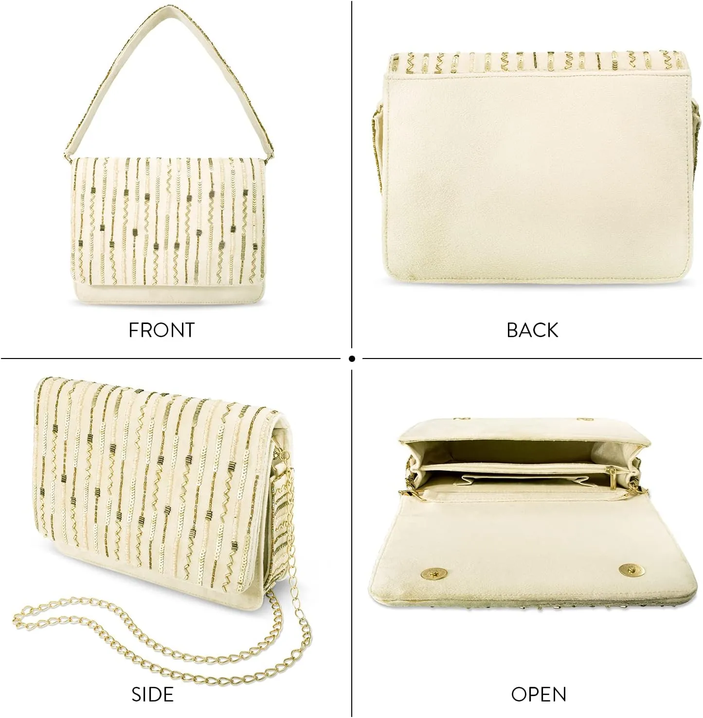 Aheli Clutch Purses Gift for Women Handmade Evening Handbags Bridal Clutch