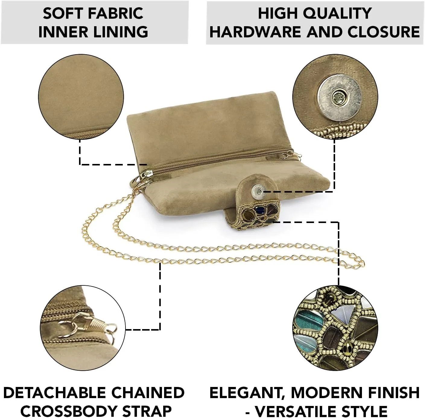 Aheli Clutch Purses Gift for Women Handmade Evening Sling Handbag Stylish Bridal Fashion Bag
