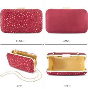 Aheli Clutch Purses Gift for Women Wedding Handmade Evening Handbags Party Bridal Clutch