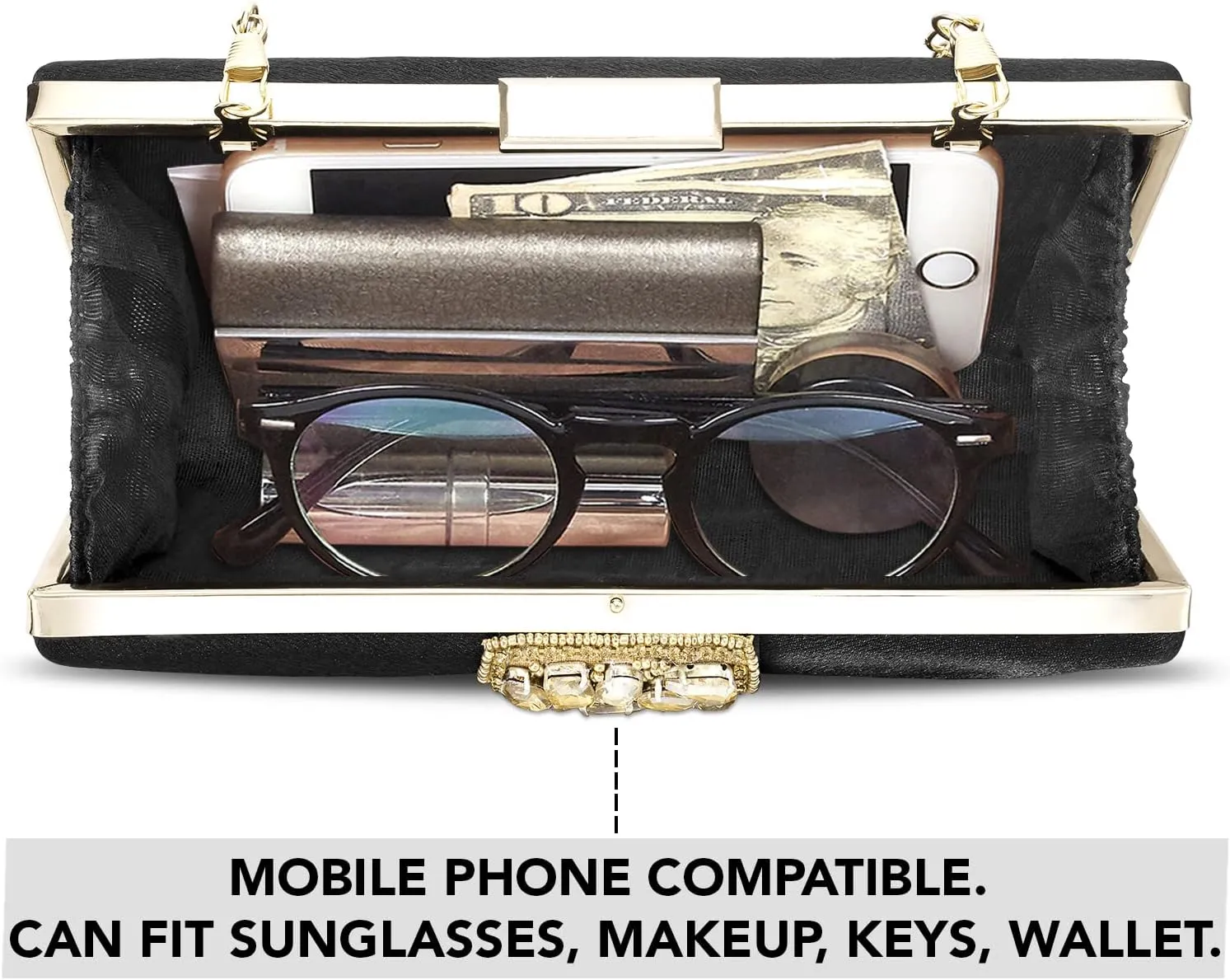 Aheli Clutch Purses Gift for Women Wedding Handmade Evening Handbags Party Bridal Clutch