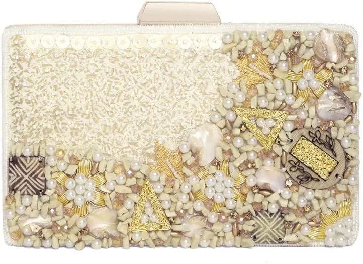 Aheli Clutch Purses Gift for Women Wedding Handmade Evening Handbags Party Bridal