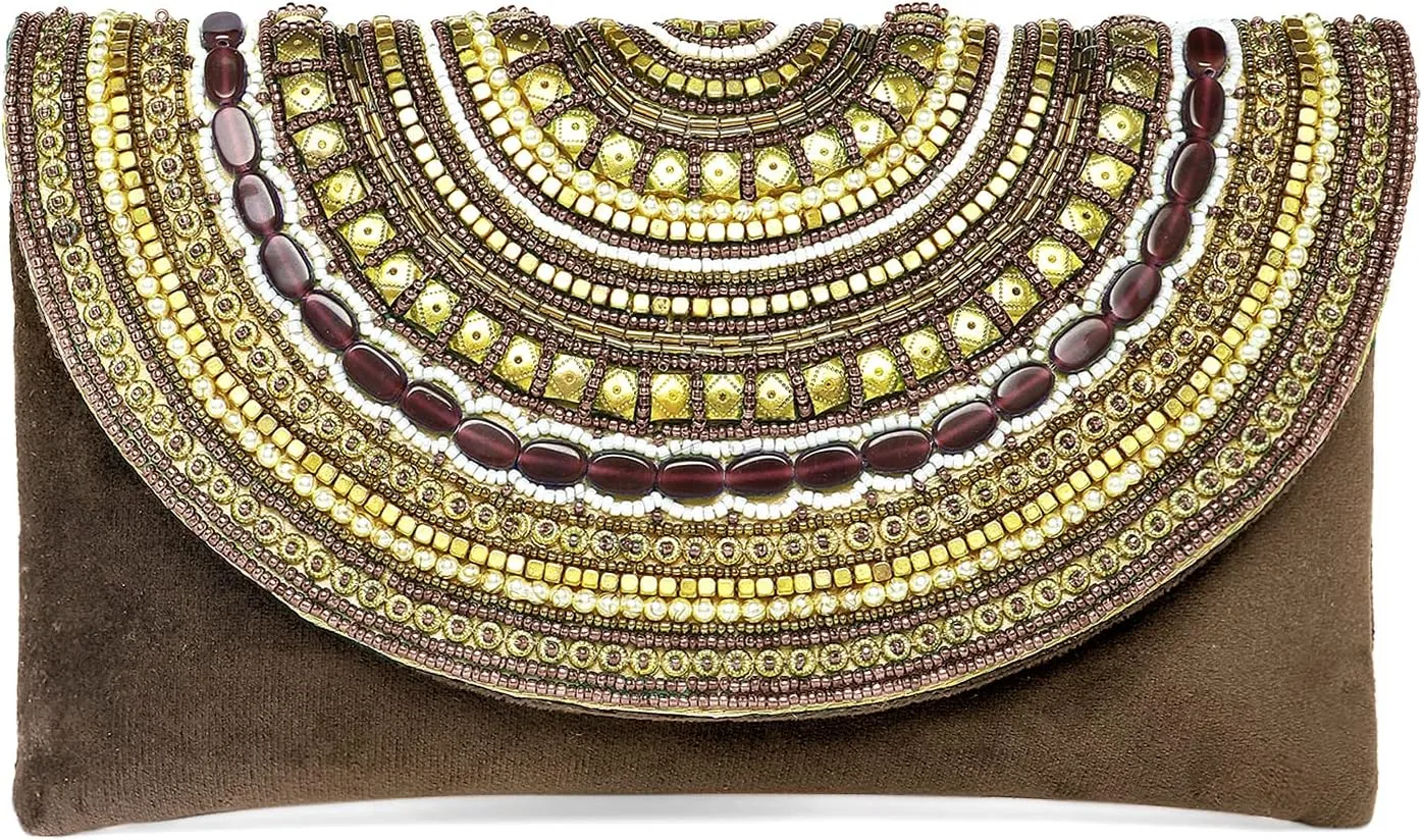 Aheli Indian Clutch Purses Gift for Women Wedding Handmade Evening Bridal Handbags Party