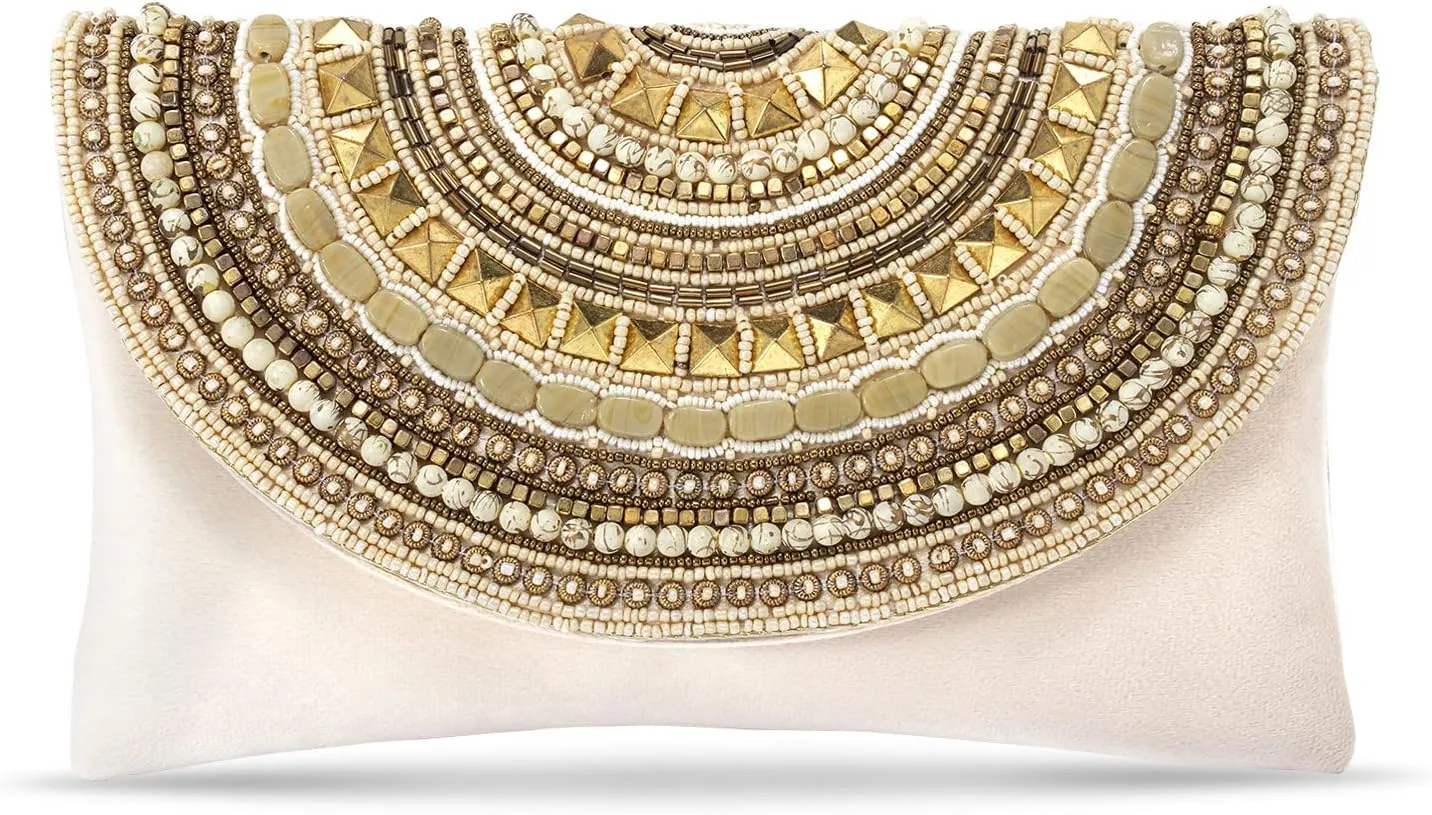Aheli Indian Clutch Purses Gift for Women Wedding Handmade Evening Bridal Handbags Party