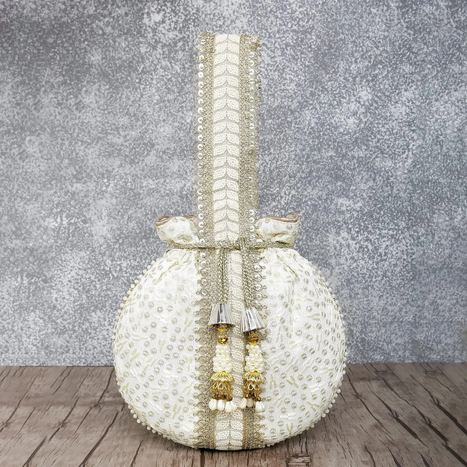 Aheli Potli Bags Gift for Women Evening Bag Clutch Ethnic Bride Purse with Drawstring