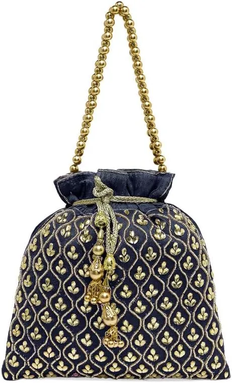Aheli Potli Purses Gift for Women Handmade Evening Handbag Stylish Bridal Fashion Wristlet