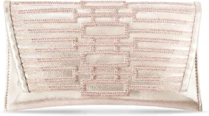 Aheli Rose Gold Clutch Purses Gift for Women Handmade Evening Handbags Bridal Clutch