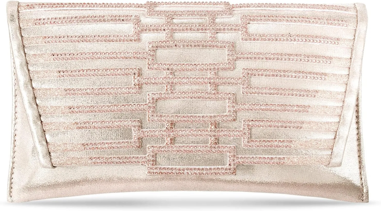 Aheli Rose Gold Clutch Purses Gift for Women Handmade Evening Handbags Bridal Clutch