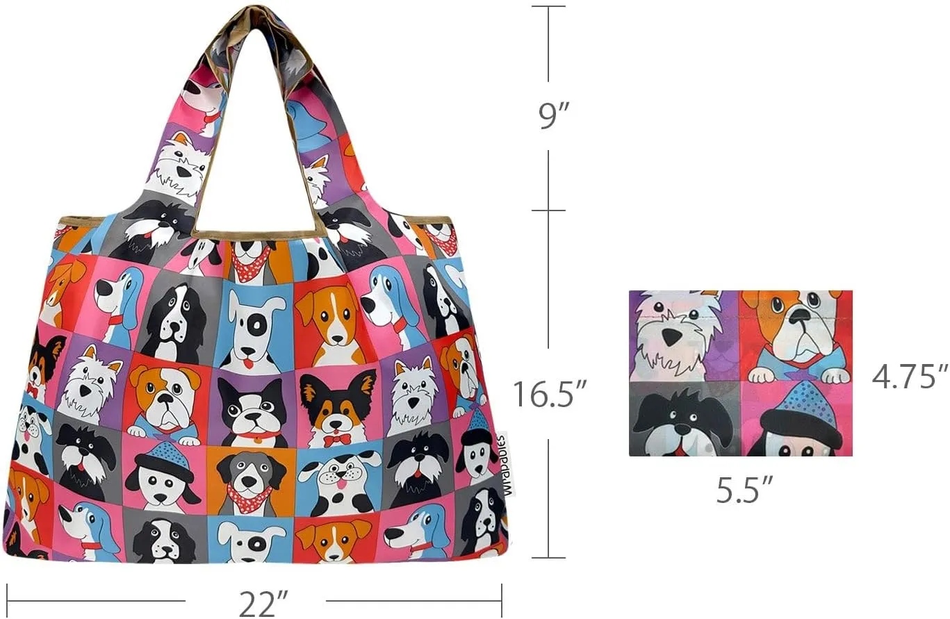 allydrew Large Foldable Tote Nylon Reusable Grocery Bags