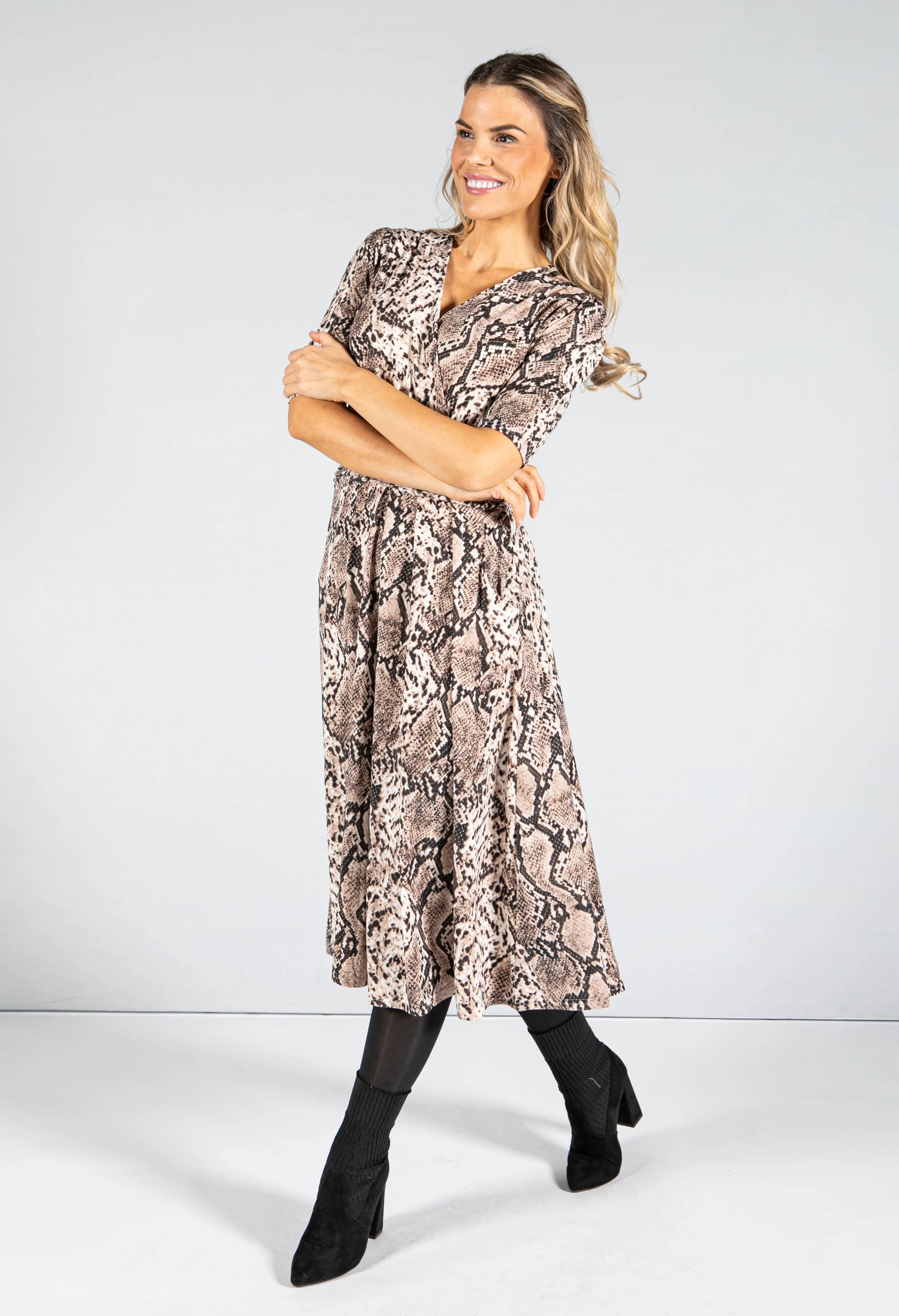 Animal Print Midi Dress-1