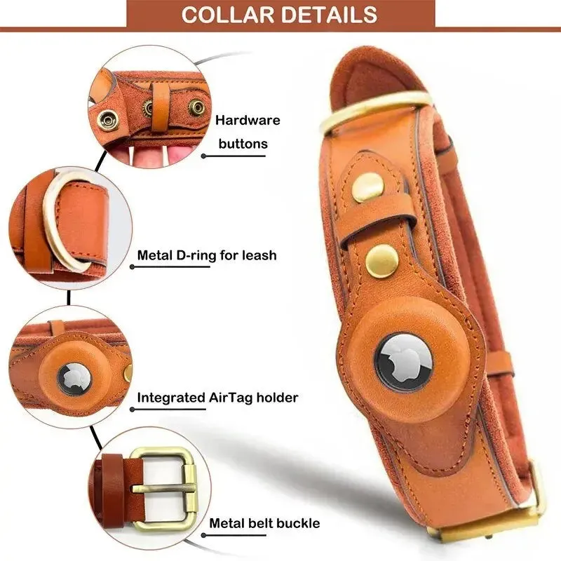 Anniepaw New Removable Locating Pet Collar AirTag Collar Anti-Lost Dog Tracker Protective Case Dog Collar Outdoors Walking Pet Supplies