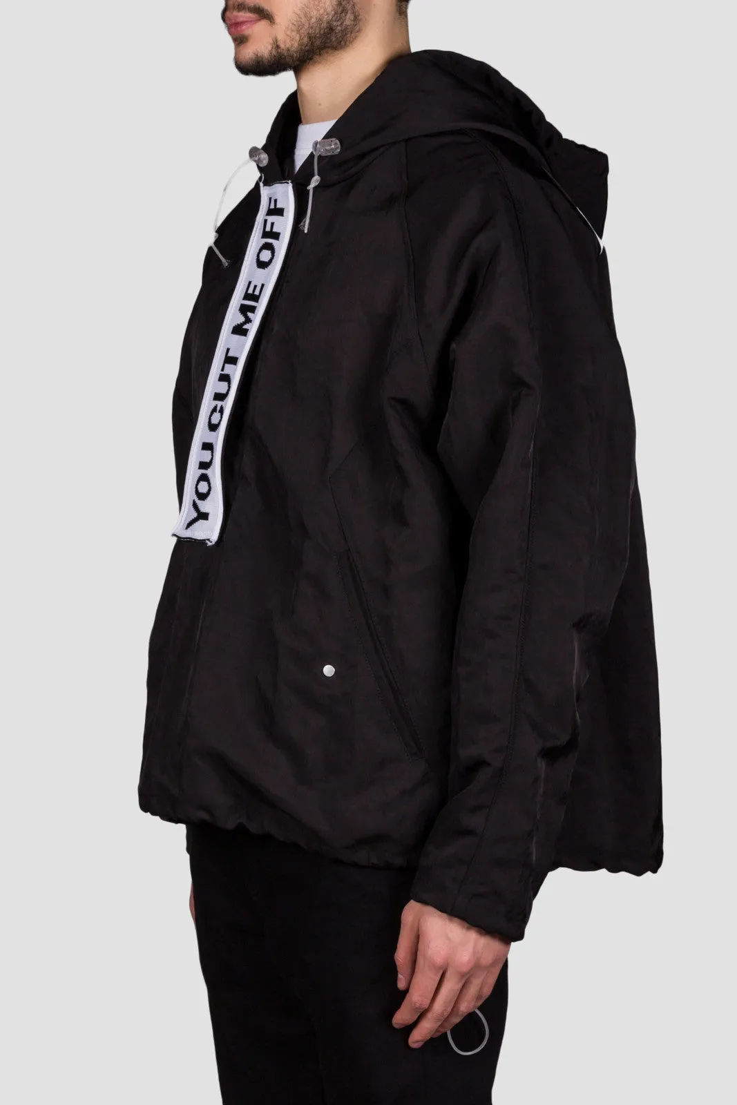 Anorak You Cut Me Black White