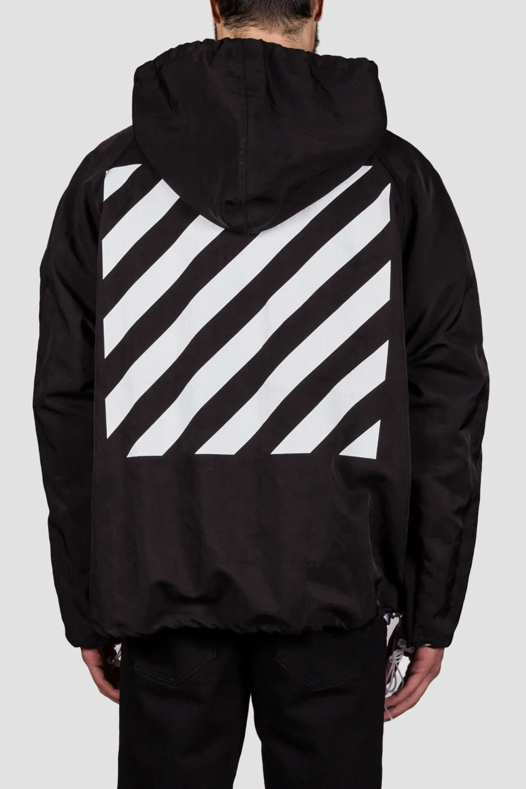 Anorak You Cut Me Black White