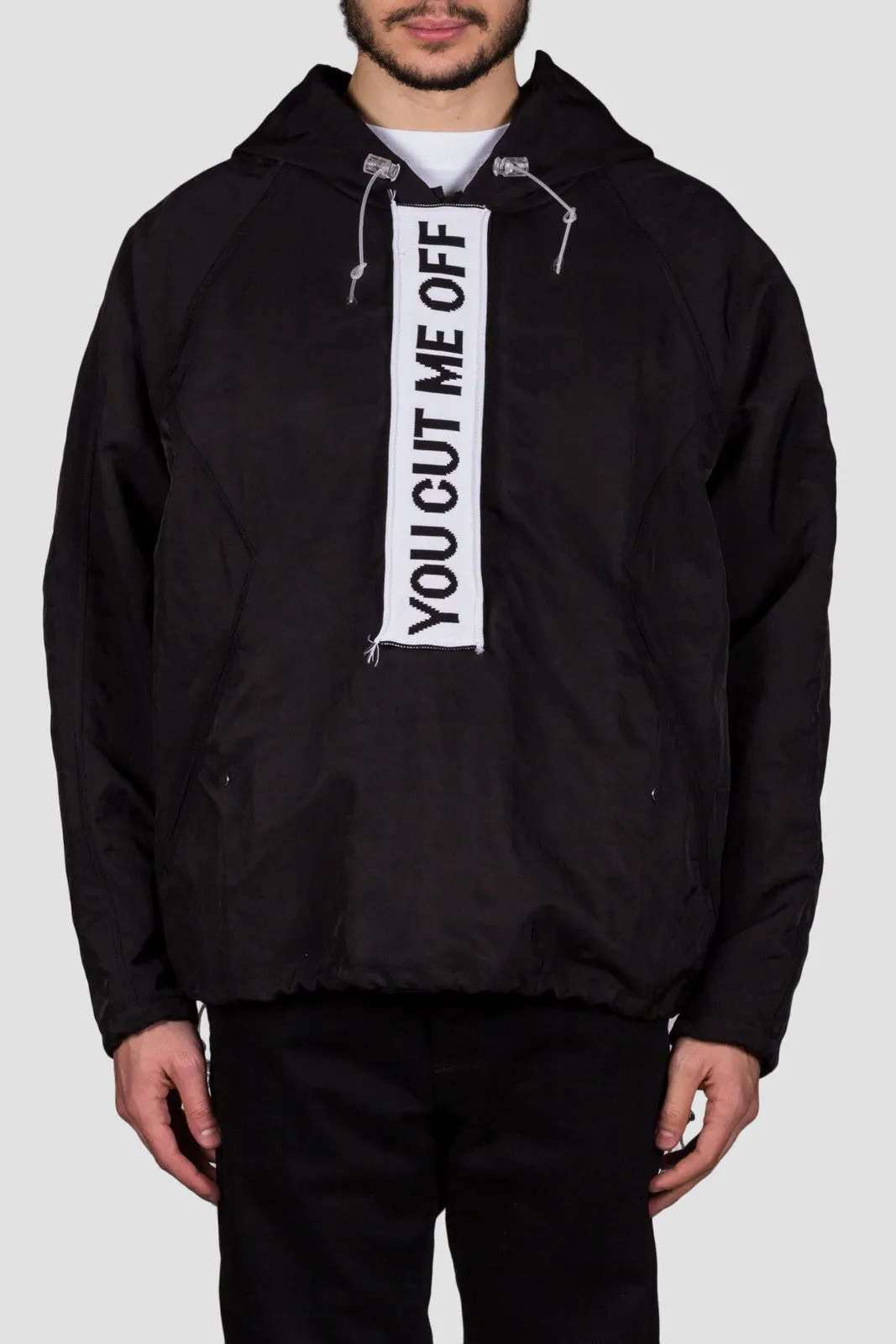 Anorak You Cut Me Black White