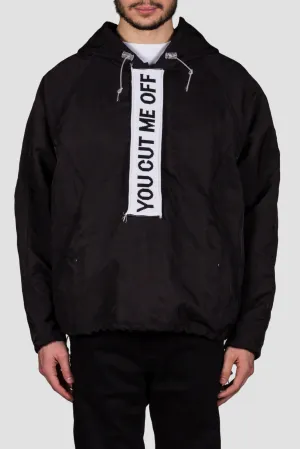Anorak You Cut Me Black White