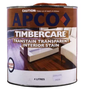 Apco Timbercare Transtain Transparent Stain Sandalwood 4L