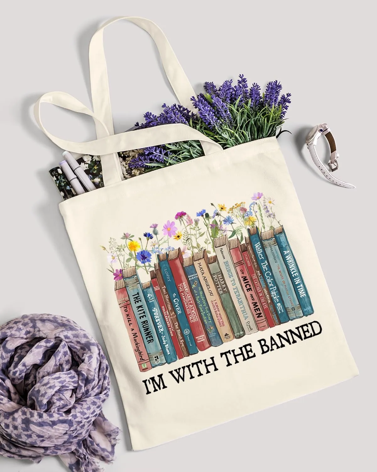AUSVKAI Canvas Tote Bag Aesthetic for Women, Cute Cloth Cotton Bags for College Shopping Beach Grocery and Trendy Gifts