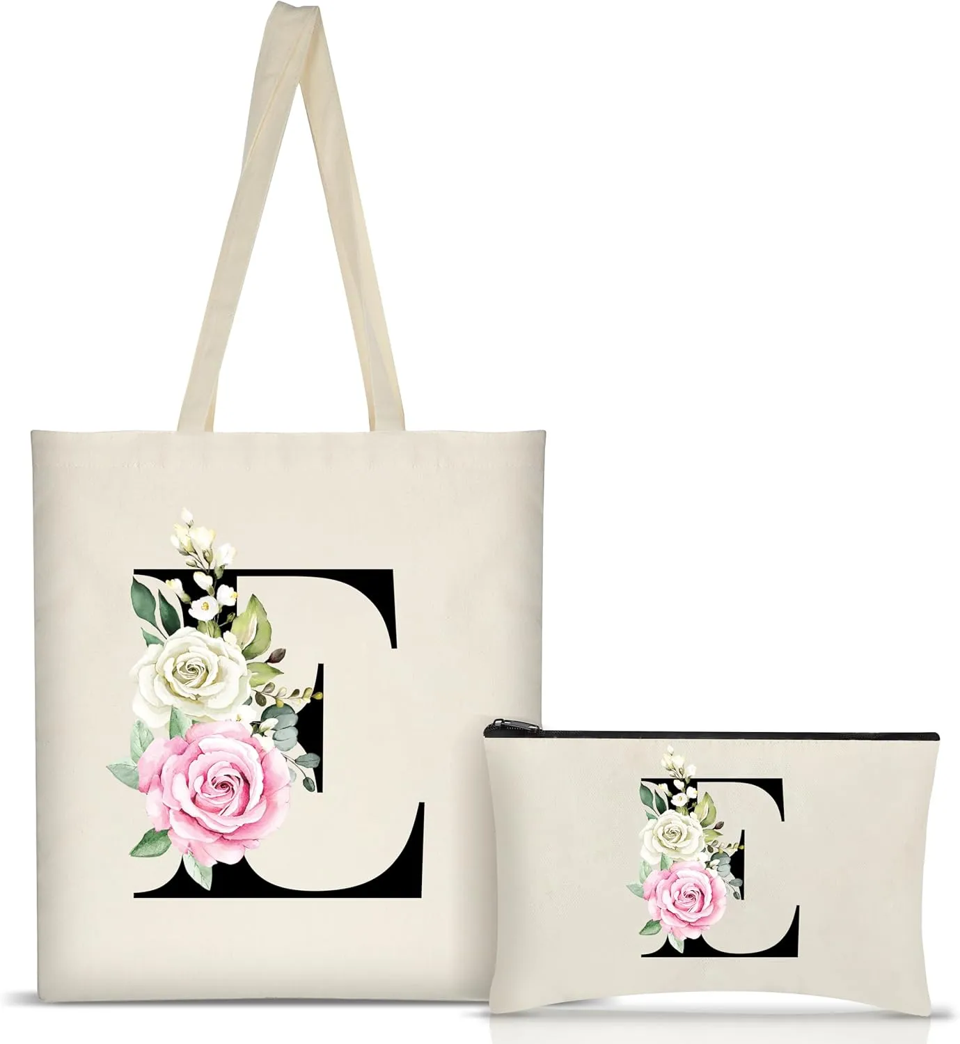 AUSVKAI Canvas Tote Bag Aesthetic for Women, Cute Personalized Birthday Reusable Cotton Bags for Teachers Bridesmaid Gifts
