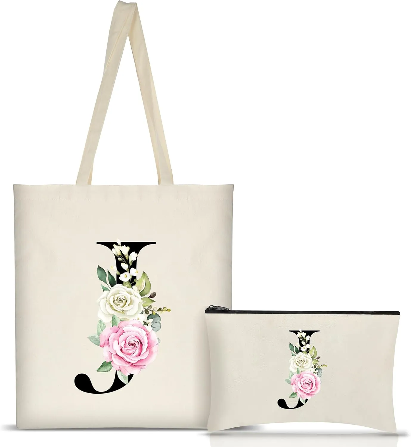 AUSVKAI Canvas Tote Bag Aesthetic for Women, Cute Personalized Birthday Reusable Cotton Bags for Teachers Bridesmaid Gifts