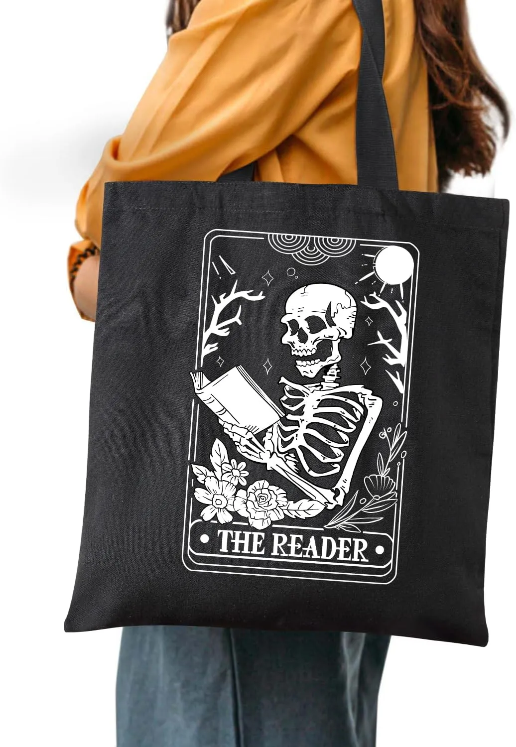 AUSVKAI Canvas Tote Bag Aesthetic for Women, Cute Reusable Cloth Cotton Bags for college Shopping Beach Grocery Trendy Gifts
