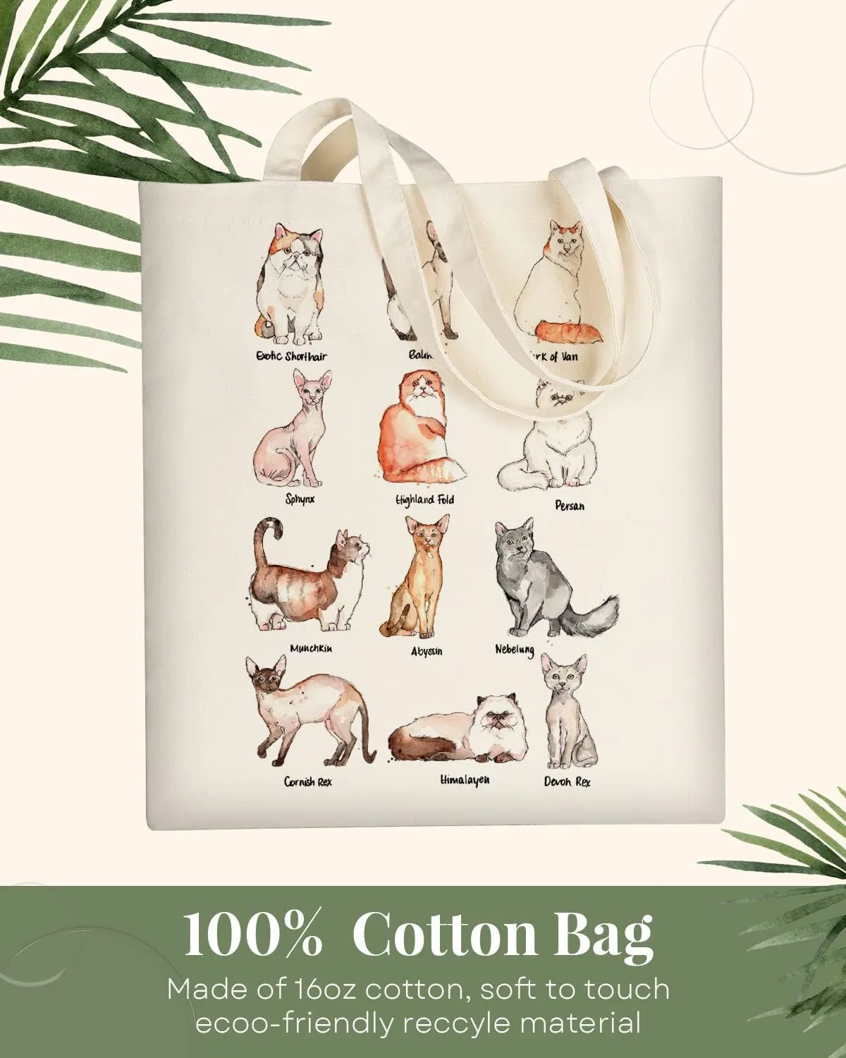 AUSVKAI Canvas Tote Bag Aesthetic for Women, Cute Reusable Cloth Cotton Bags for Shopping Beach Grocery