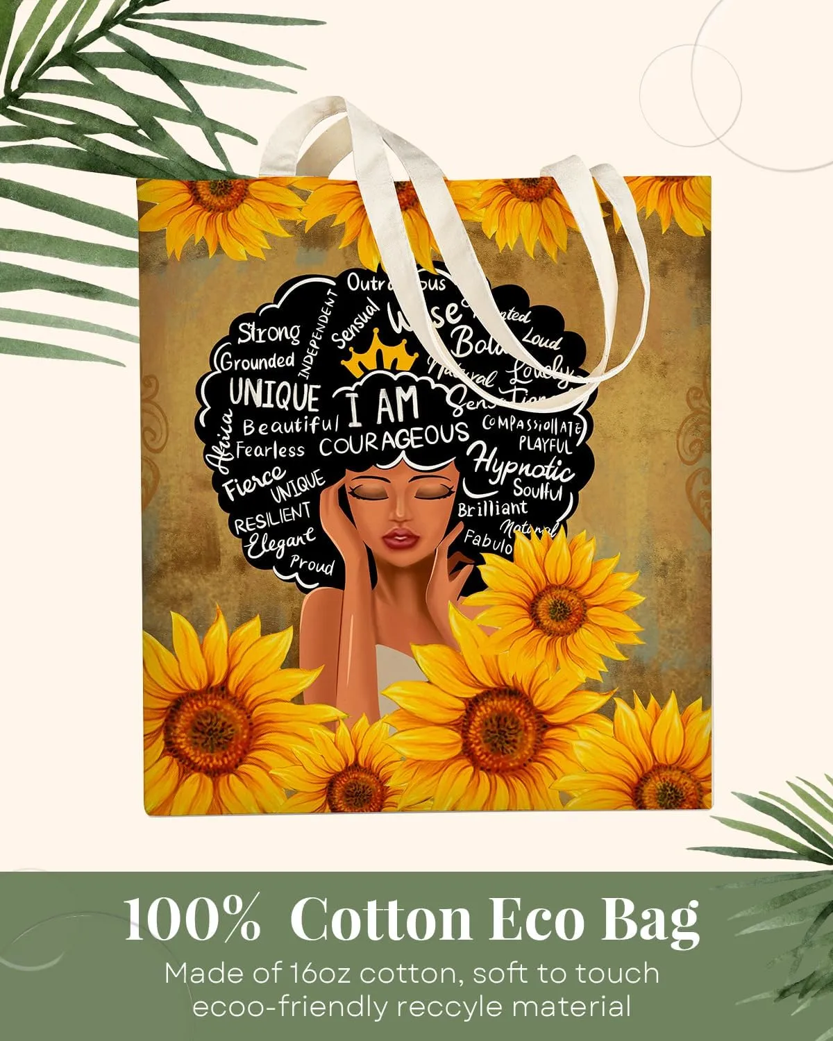 AUSVKAI Canvas Tote Bag for Women, Aesthetic Cute Grocery Grocery Reusable Cotton Gift Bag for Shooping Beach Trendy Gifts