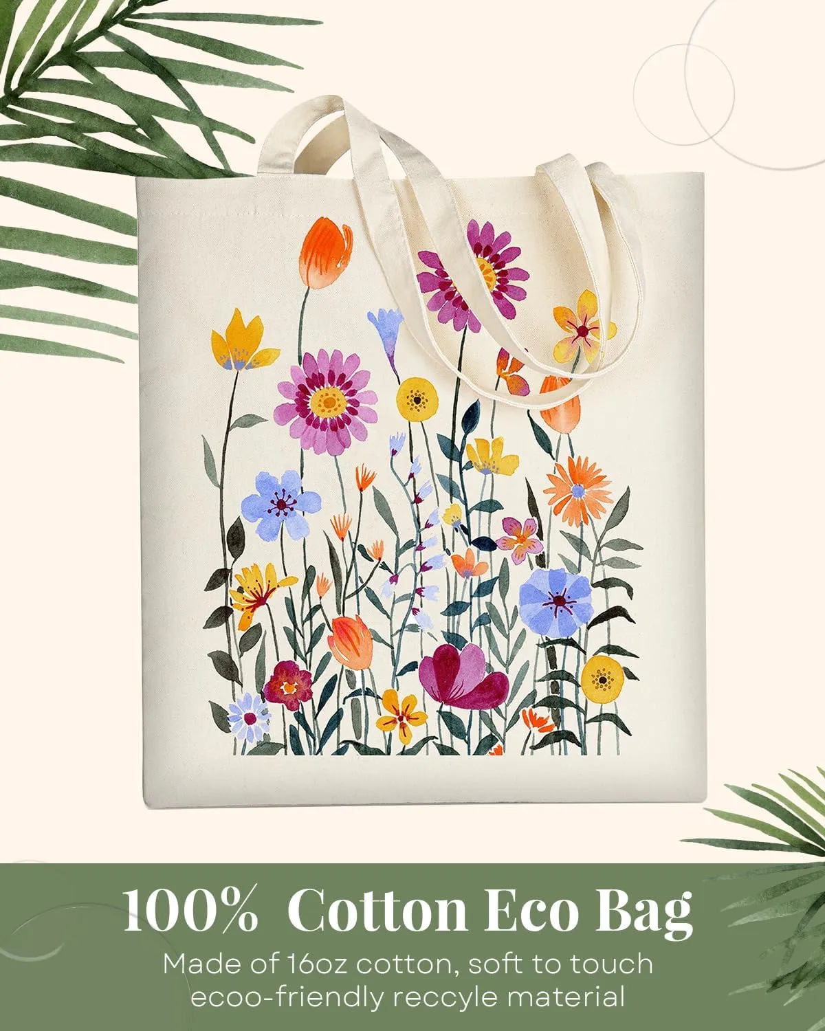 AUSVKAI Canvas Tote Bag for Women, Aesthetic Cute Grocery Grocery Reusable Cotton Gift Bag for Shooping Beach Trendy Gifts