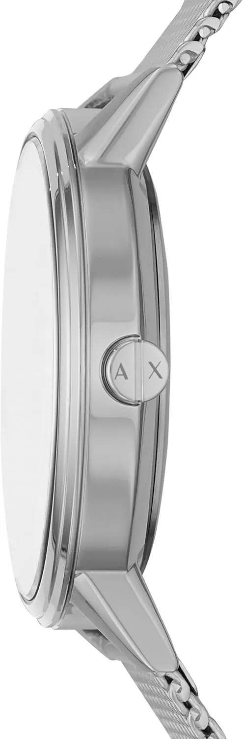 A|X Armani Exchange Men's Watch with Three-Hand Analog Display and Stainless Steel or Leather Band, Watch for Men