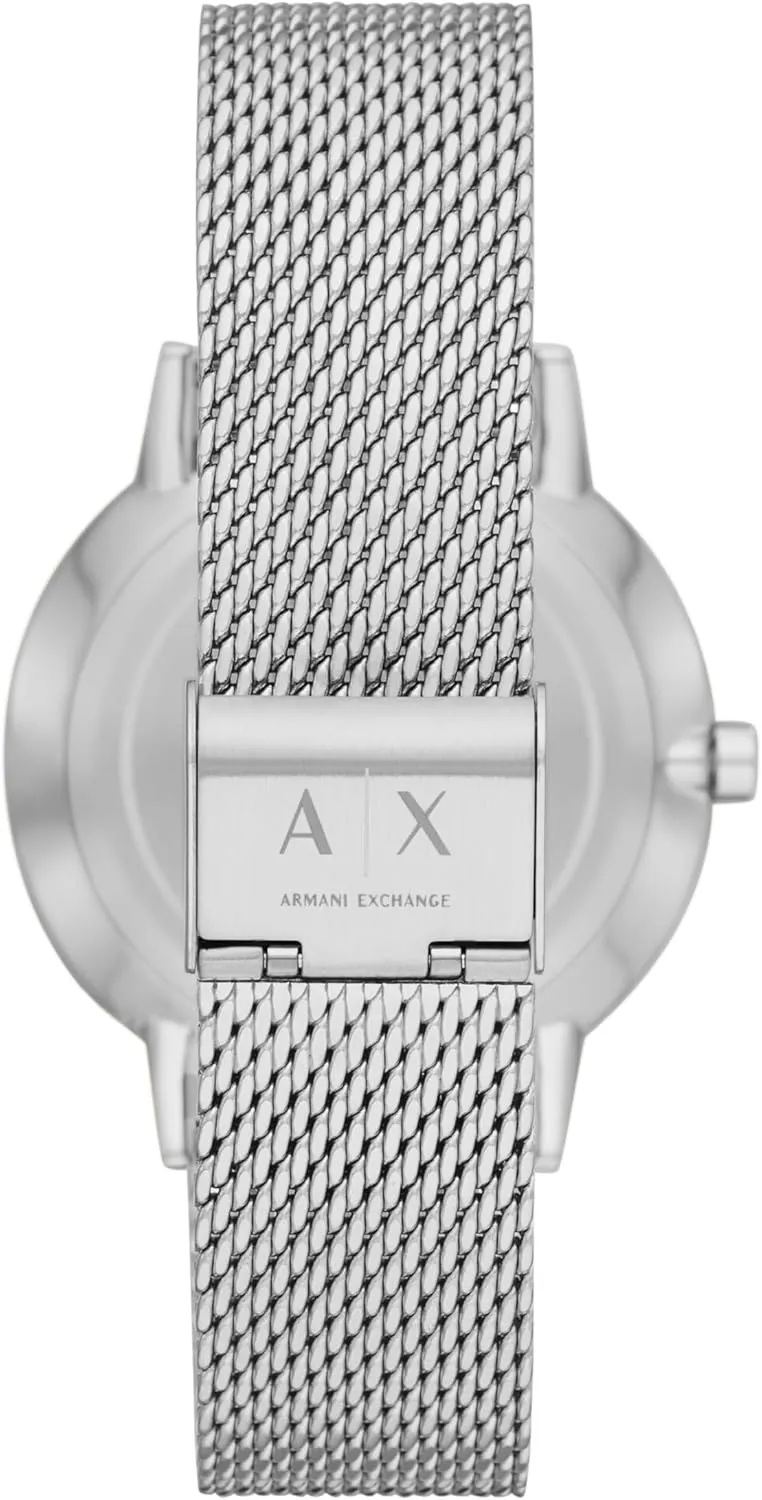 A|X Armani Exchange Men's Watch with Three-Hand Analog Display and Stainless Steel or Leather Band, Watch for Men