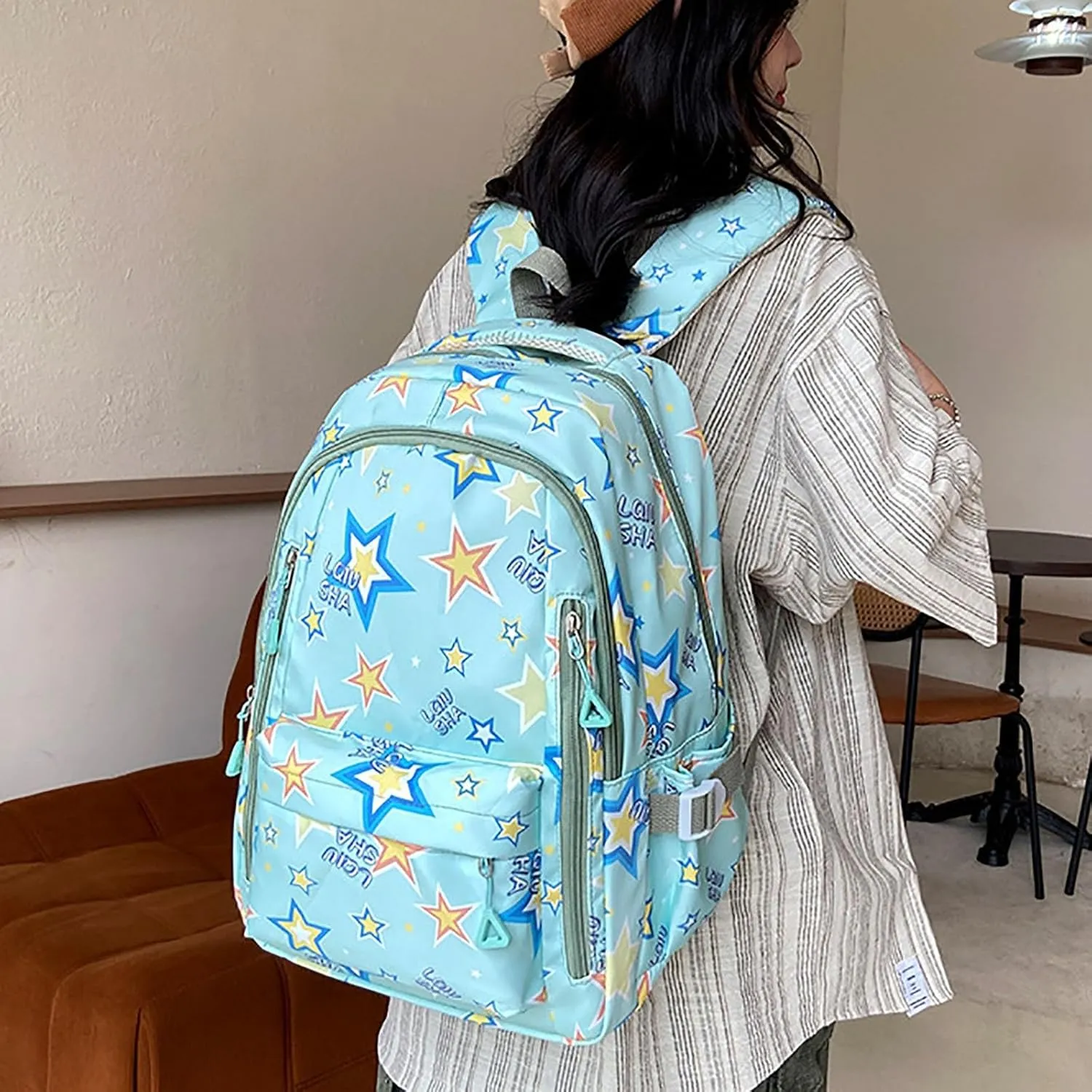 Backpack Purse for Women Medium Size Letter Purse Mobile Phone Messenger Bags Fashion Bags for Travel Work Gift(Light Green)
