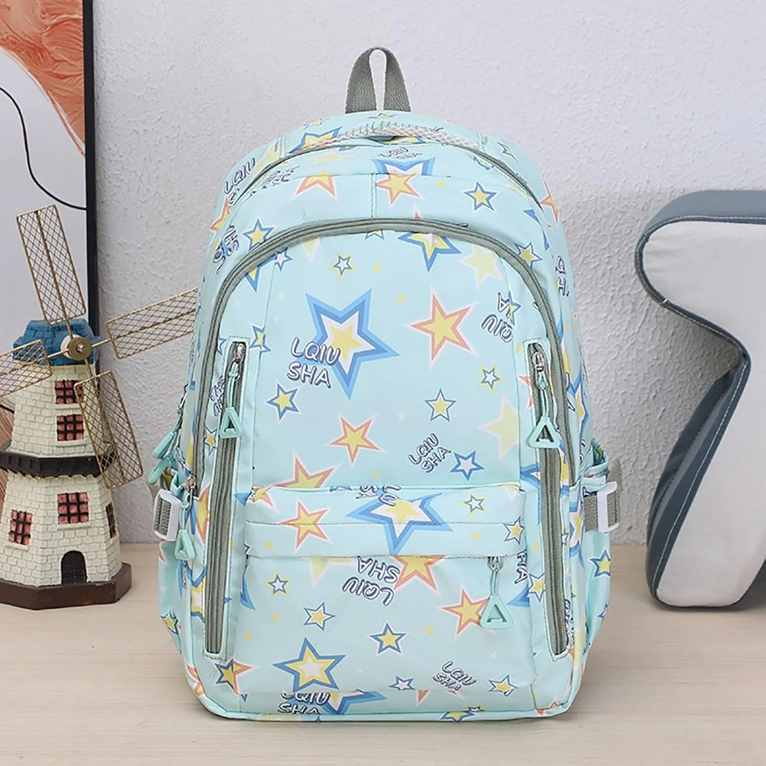 Backpack Purse for Women Medium Size Letter Purse Mobile Phone Messenger Bags Fashion Bags for Travel Work Gift(Light Green)