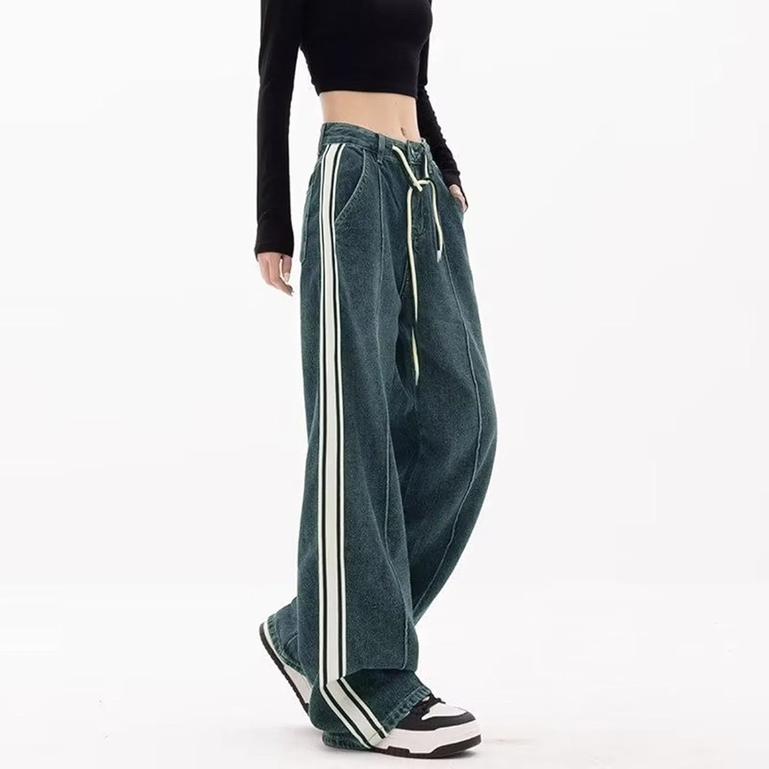 Baggy Jeans for Women Y2K High Street Boyfriend Pants Vintage Jeans Aesthetic Clothing Teen Girls Streetwear Hiphop
