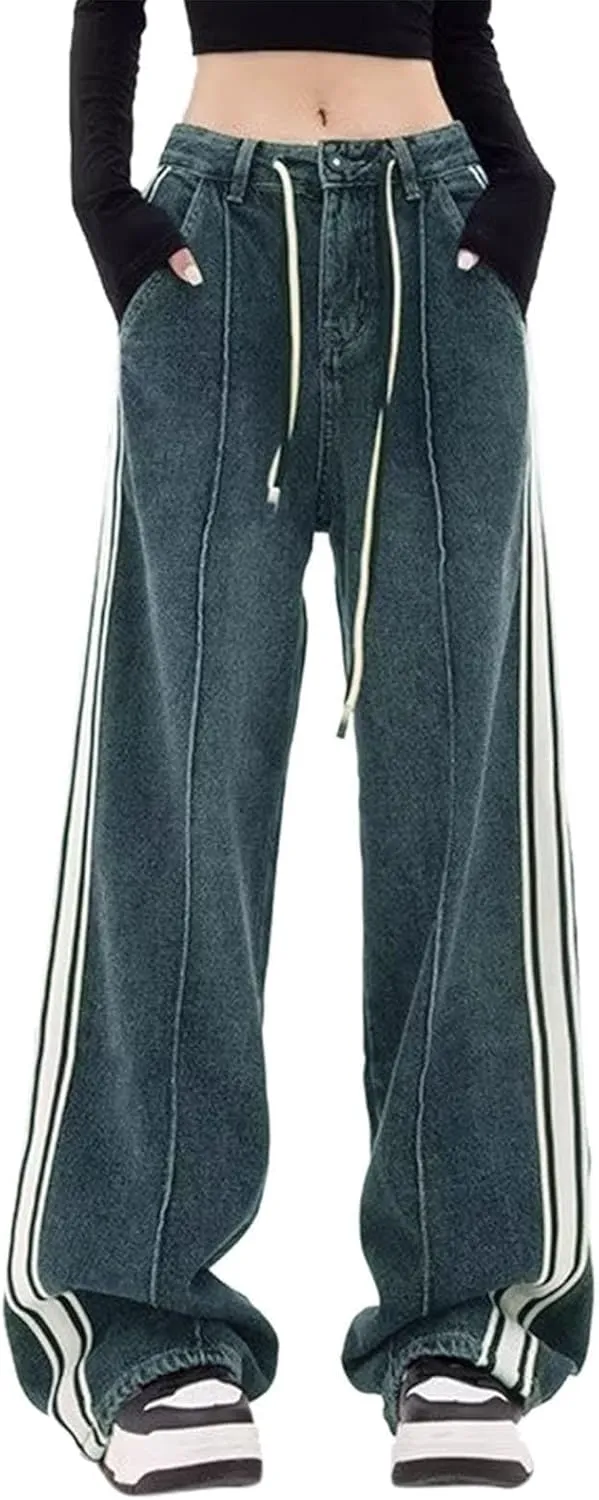 Baggy Jeans for Women Y2K High Street Boyfriend Pants Vintage Jeans Aesthetic Clothing Teen Girls Streetwear Hiphop