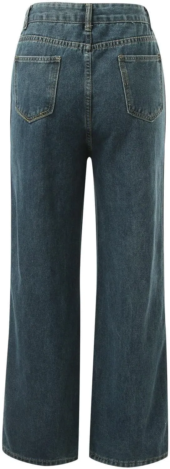 Baggy Jeans for Women Y2K High Street Boyfriend Pants Vintage Jeans Aesthetic Clothing Teen Girls Streetwear Hiphop