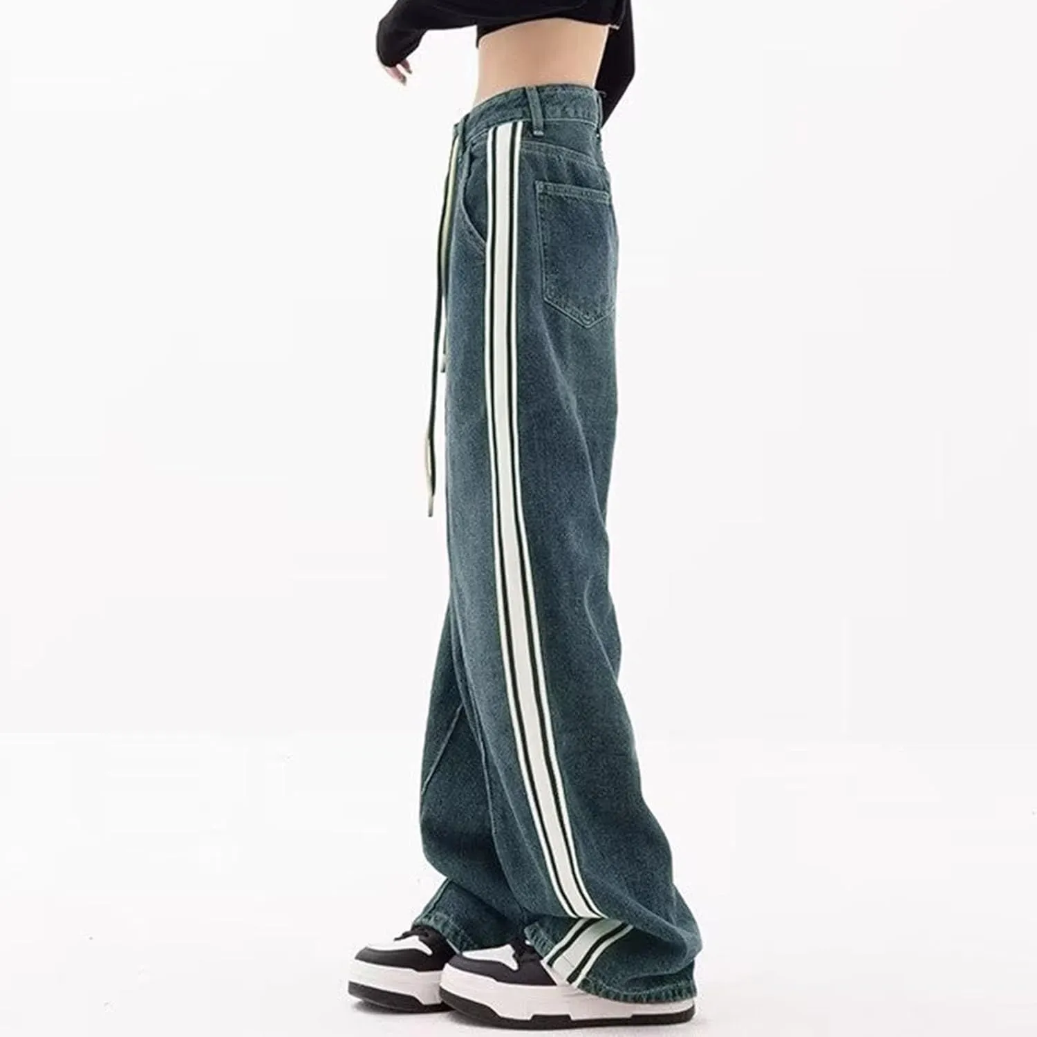 Baggy Jeans for Women Y2K High Street Boyfriend Pants Vintage Jeans Aesthetic Clothing Teen Girls Streetwear Hiphop