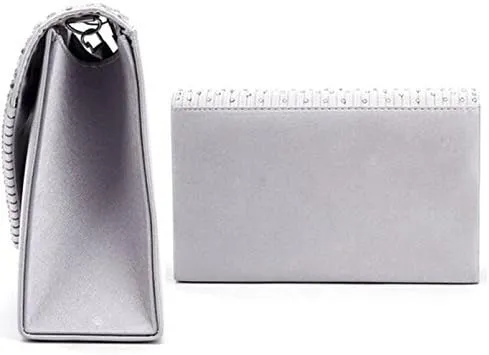 Beach Tote Bag Diamante Evening Clutch Bag Crossbody Bags Shoulder Bag Satin Party Prom Dinner Small Carryall Purse E