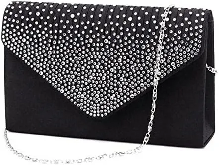 Beach Tote Bag Diamante Evening Clutch Bag Crossbody Bags Shoulder Bag Satin Party Prom Dinner Small Carryall Purse Z
