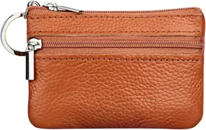 Beach Tote Bag Pouch Leather Women's Purse Zipper Wallet Small Key Mini Ring With Purse For Outdoor Beach Travel D