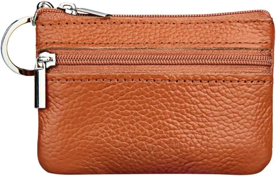Beach Tote Bag Pouch Leather Women's Purse Zipper Wallet Small Key Mini Ring With Purse For Outdoor Beach Travel D