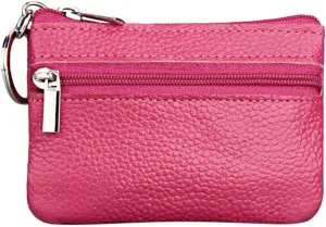 Beach Tote Bag Pouch Leather Women's Purse Zipper Wallet Small Key Mini Ring With Purse For Outdoor Beach Travel D