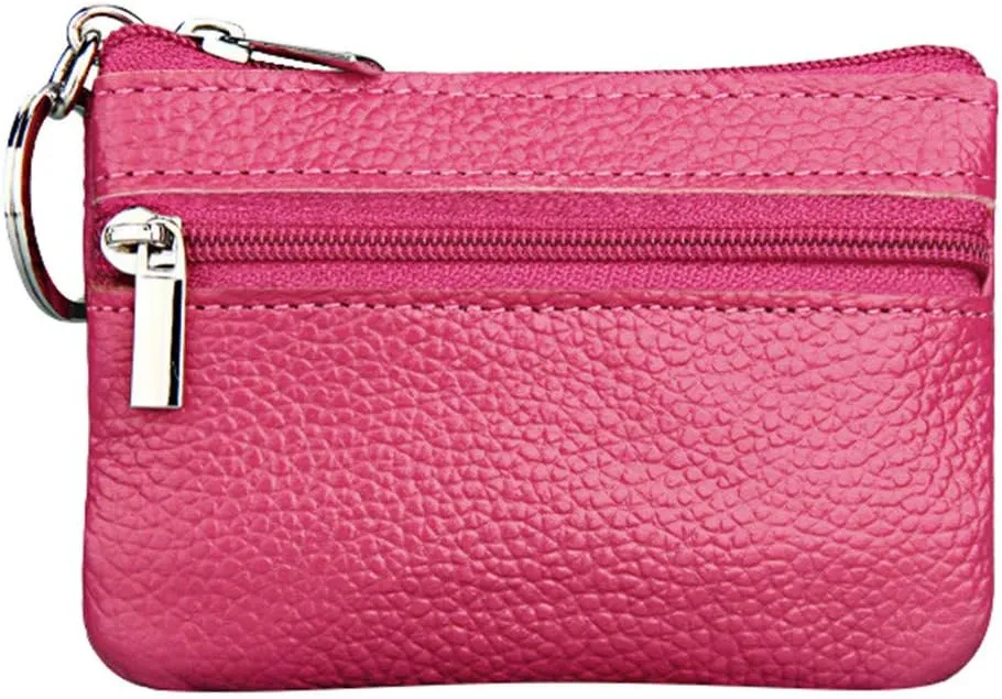 Beach Tote Bag Pouch Leather Women's Purse Zipper Wallet Small Key Mini Ring With Purse For Outdoor Beach Travel D