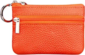 Beach Tote Bag Pouch Leather Women's Purse Zipper Wallet Small Key Mini Ring With Purse For Outdoor Beach Travel D
